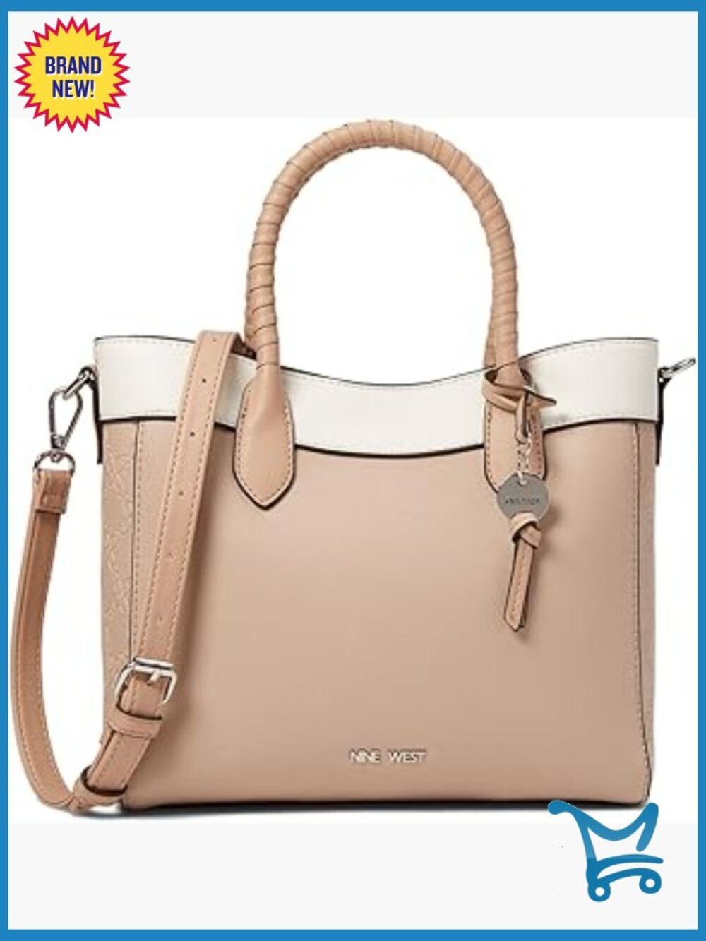 Medium Faux Leather Satchel with Adjustable Crossbody Strap